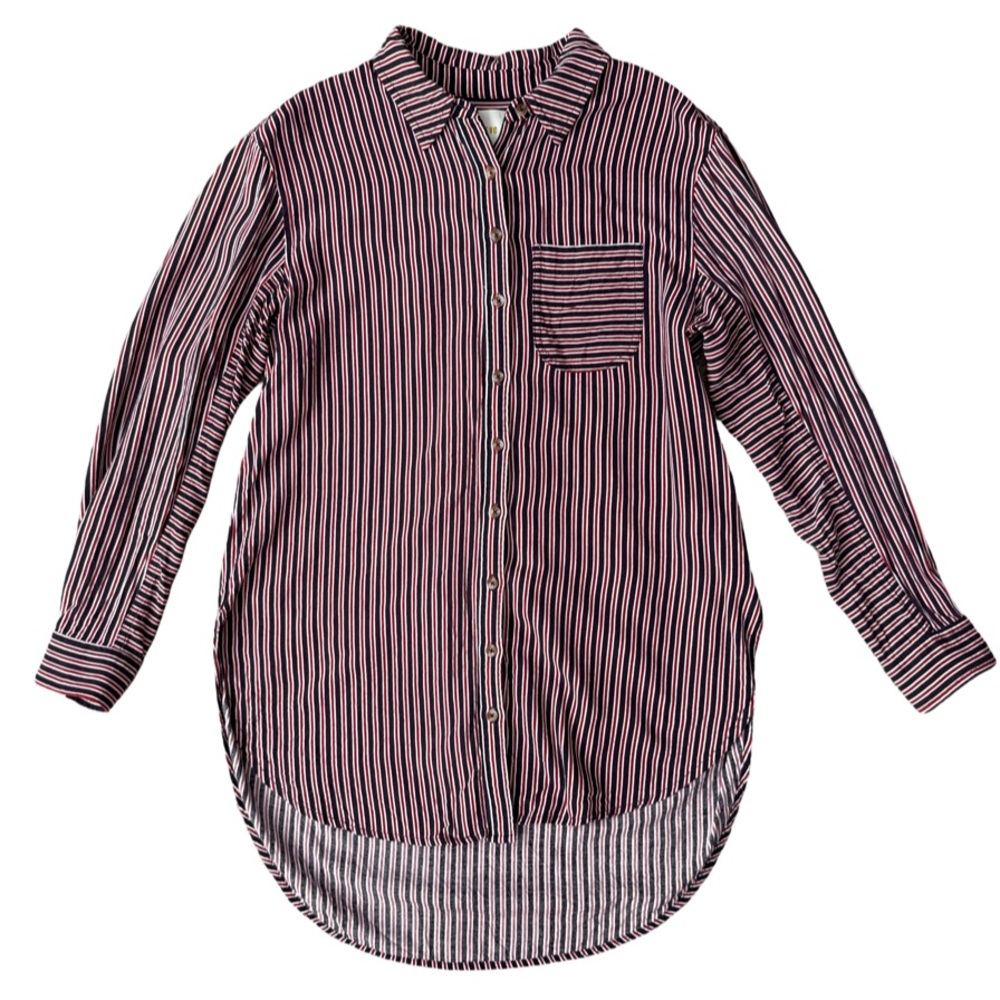Anthropologie - Maeve - Striped Button Down Blouse - XS